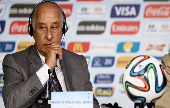 NELSON ALMEIDA/AFP/GETTY IMAGES Marco Polo Del Nero Coletiva Fifa Legado Copa 20/01/2015 (Foto: ESPN)