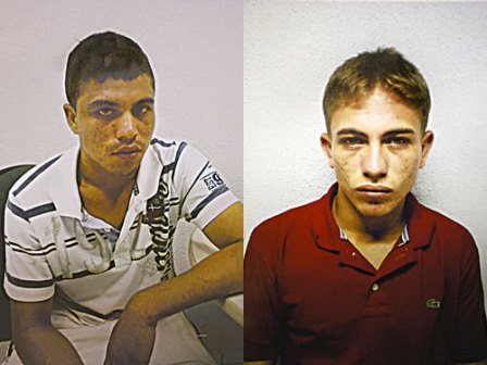 Ednardo Alves dos Santos, 23, o ´Tinardo´, está detido e Réris Silva dos Santos, 21, escapou do presídio e está foragido. (Foto: Diário do Nordeste)