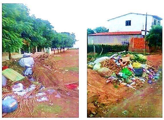 Falta de coleta de lixo do distrito do Café da Linha | Foto: enviada por leitores a redação do Portal OKariri