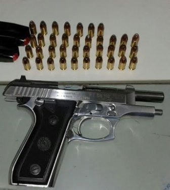 Pistola apreendida em Milagres