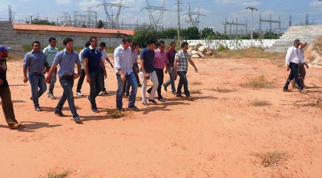 Comitiva durante visita ao estádio |Foto: Divulgação