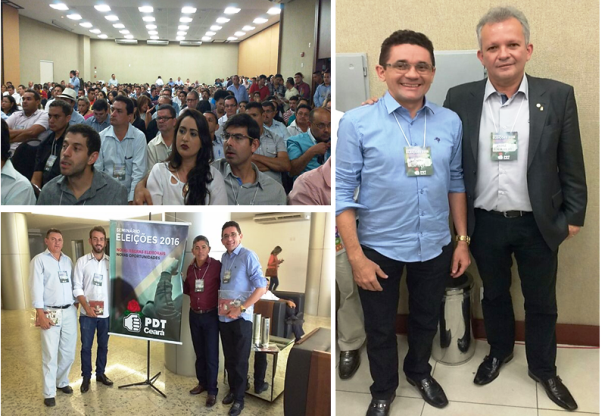 Nas imagens você percebe o publico presente ao encontro, além dos representantes da delegação de Milagres e o Pré-candidato a prefeito Lielson Landim, ao lado de André Figueiredo, ministro das comunicações no governo de Dilma | Fotos: Divulgação 
