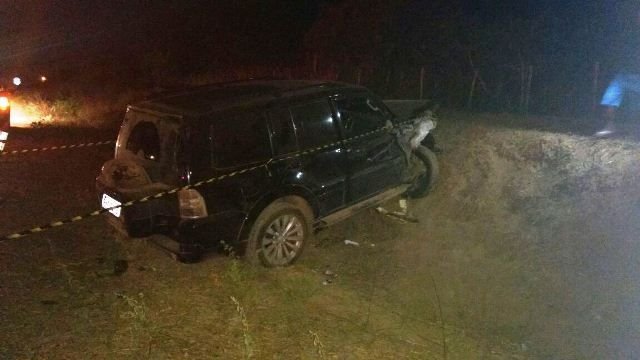 Carro em que viajava o candidato (Imagem: Ibiapaba24hs)