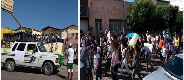 Funcionários protestaram com faixas e cartazes | Fotos: Divulgação