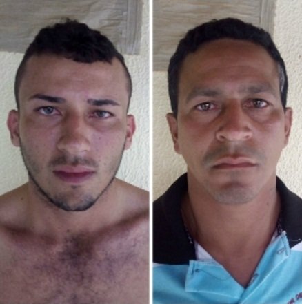 Edmar Silva de Lima e José Estevão de Souza foram presos após realizarem um roubo a agência dos Correios em Saboeiro (Foto :SSPDS)