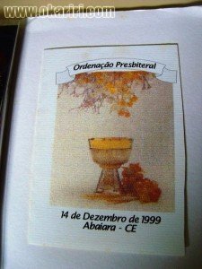 Convite da ordenação | Foto Acervo Pessoal