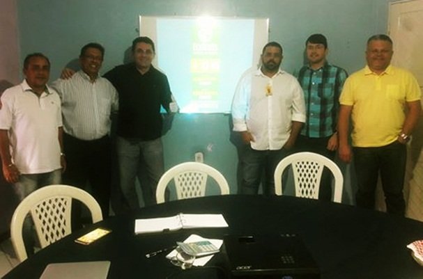 Da direita para a esquerda: Junior de Elias, Ronaldo Paes Barboza, Lelson Landim, Rodrigo Neves Rafael Caldas e Adolfo Medeiros | Foto: Divulgação 