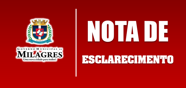 NOTA E ESCLARECIMENTO