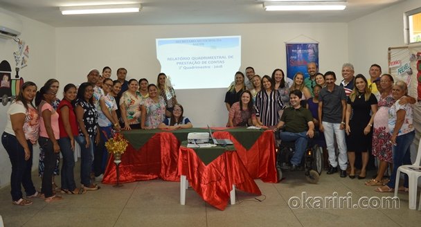 Apresentação dos relatórios quadrimestrais da saúde no município de Milagres-CE | Foto: OKariri